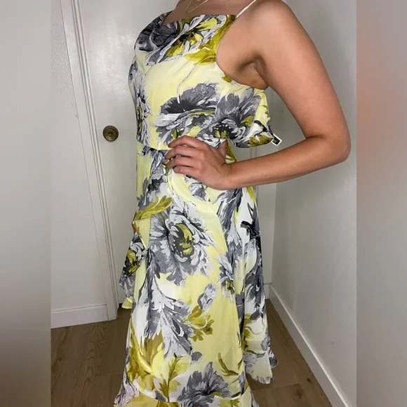 Julian Taylor Yellow Floral Dress with Ruffles - Picture 6 of 6